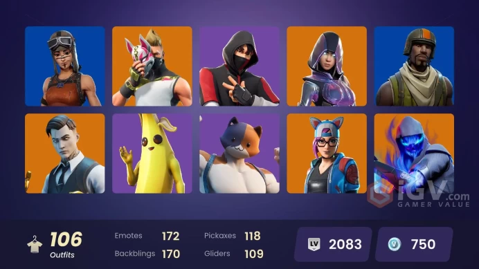 [PC-PSN-XBOX] 105 Skins | Ikonik OG | Renegade Raider | Aerial Assault Trooper | Rogue Spider Knight | Glow | World Warrior | FULL ACCESS