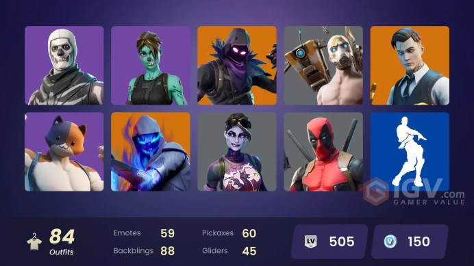 [ALL PLATFORMS]-84 Skin-130K V-Bucks Spend-Psycho Bandit-Shogun-Raptor-Midas-Dynamo-Waypoint-FULL ACCESS-