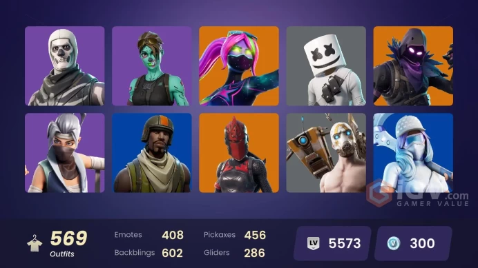 569 skins | Sasuke Uchiha | Naruto Uzumaki | Tidy | Reaper | Candy Axe | Aerial Assault Trooper | Master Chief | FNCS Champion Seeker | Sultura