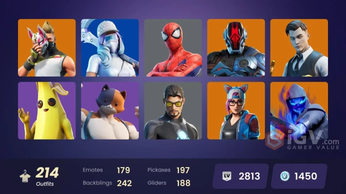 [PC/PSN/XBOX] 214 skins | Jules | Aura | Tony Stark | Peely | Mystique | Mandalorian | Optimus Primemssh842
