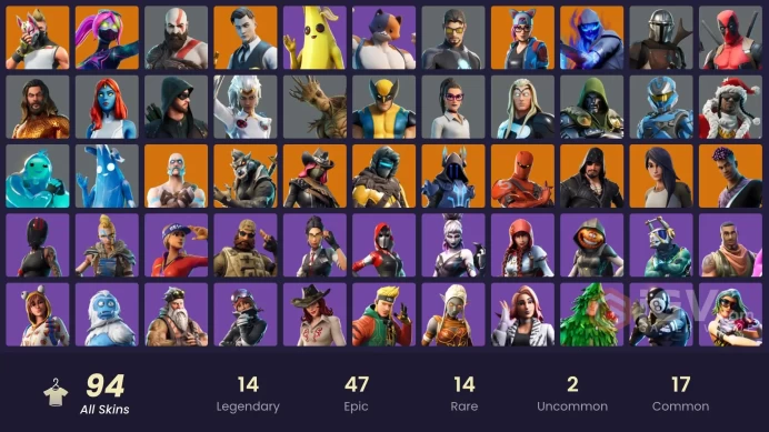 ALL PLATORMS -Kratos-Leviathan Axe-83 skins-Midas-Deadpool-Drift-Santa Dogg-Orange Justice-FULL ACCESS-