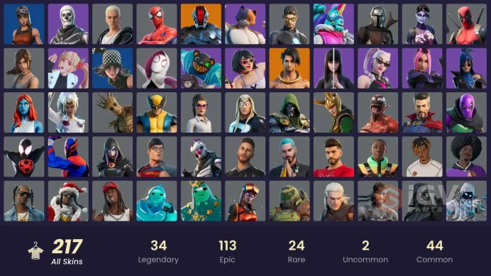 [ALL PLATFORMS]-217 Skin-258 Pickaxes-172 Emotes-202 Gliders-Renegade Raider-FULL ACCESS-