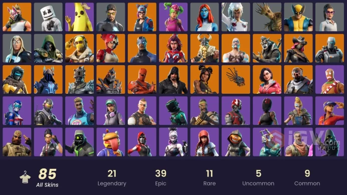 [PC/XBOX]85 skins | Tony Stark | Peely | Mystique | Rust Bucket | Rogue Agent | STAGE 5 | STAGE 4 | STAGE 8Mak97