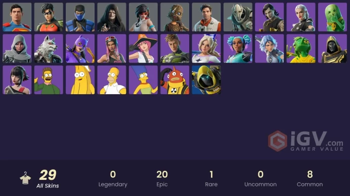 30+ Rare Skins + 1700 V-Bucks | Full Access | Instant Delivery | Trusted Seller