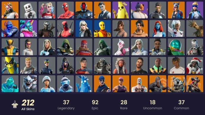 [ALL PLATFORMS]-212 Skin-243 Pickaxes-Neo Versa-OG STW-Midas-Marshmello-Catwoman Comic Book Outfit-Tony Stark-Bravo Leader-FULL ACCESS-