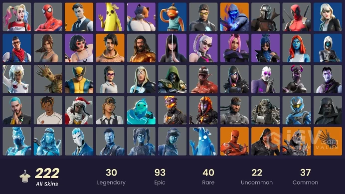[ALL PLATFORMS]222 Skin-254 Pickaxes|Leviathan Axe| Gold Brutus | Gold Midas | WORLD CUP | Major Glory | Harley Quinn | Trilogy | Grind | 