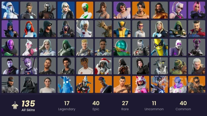 [PSN/XBOX/PC] 135 skins | Leviathan Axe | Shady Doggo | Kymera | Snap | Raz | Fade | Joey | Menace | Valeria | Backlash | The Origin | 600 VB