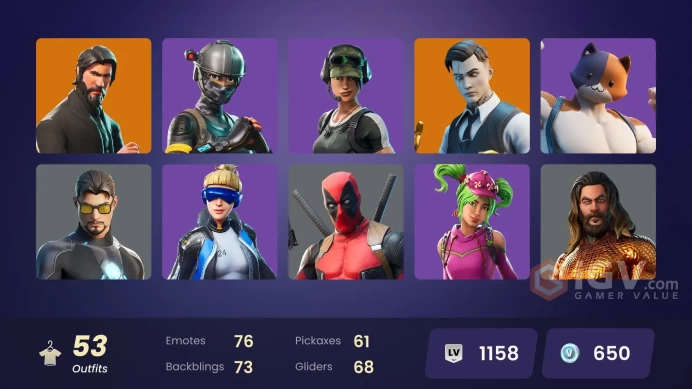 [PC/PSN/XBOX] 53 skins · 9 paid ≈ 12,700 V-Bucks | The Reaper Elite Agent Neo Versa Rogue Agent Cloud Striker Trailblazer