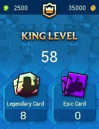 Clash royale lv 58, 12 evo card, 13 card lv 15, 11 card lv 14, C4730
