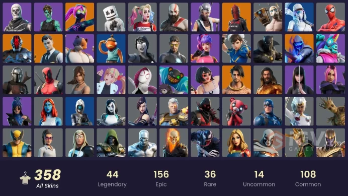 FA - [PSN/Nintendo/PC] 358 skins | OG STW | Gold Meowscles | Gold Brutus | Gold Kratos | Master Chief (Matte Black) | Gold Midas | Cloud Striker