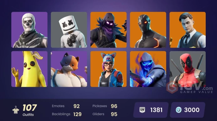 FA - [PSN/XBOX/PC] 107 skins | OG STW | Gold Midas | Gold Brutus | Rogue Agent | Omegarok | Merry Mint Axe | The Visitor|Raven | Fusion| 3000 VB