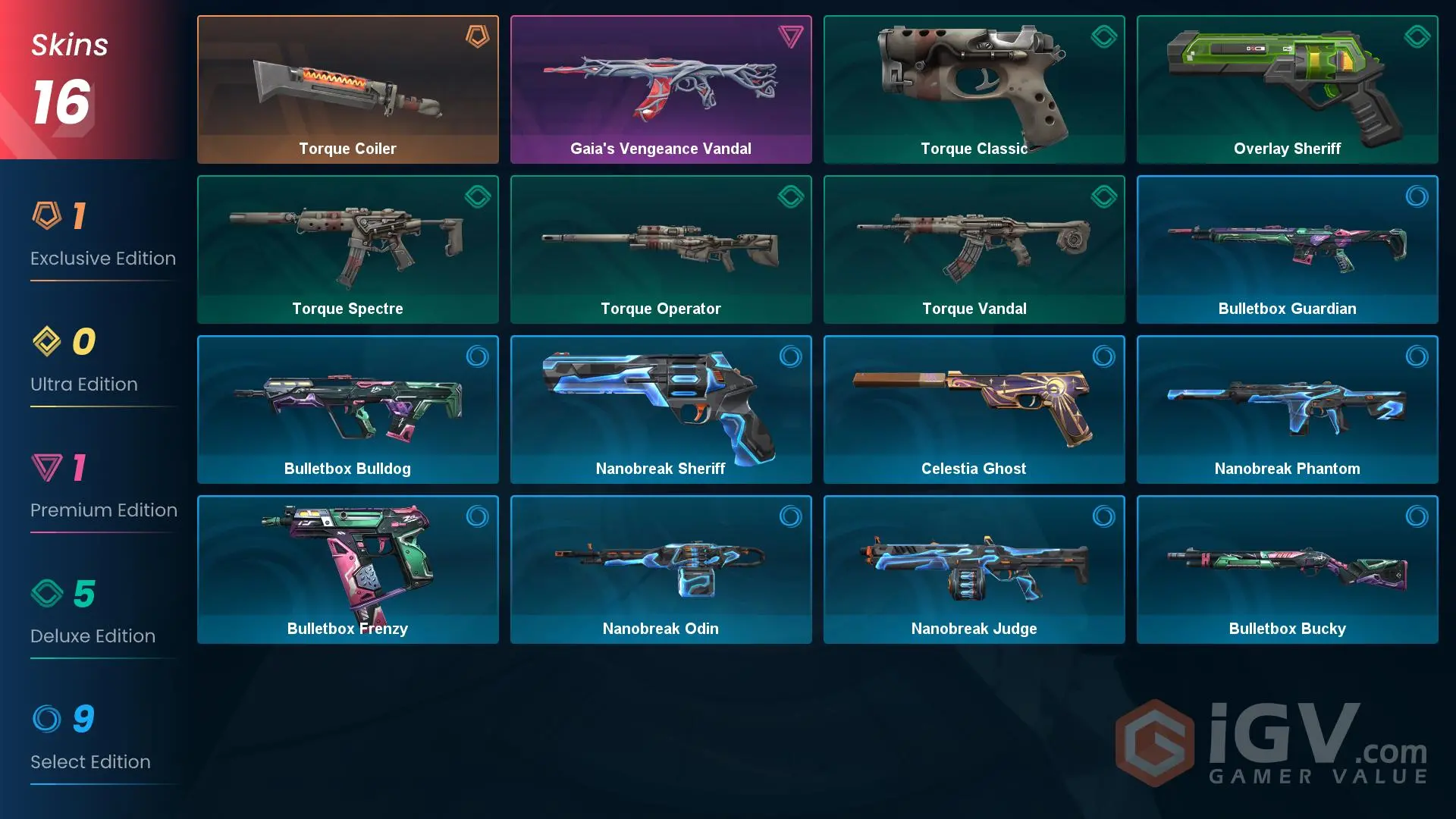 Torque Skin EU 16 skins / Torque Coiler / Gaia's Vengeance VandalZka1358 - iGV