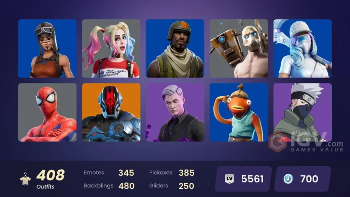 [ALL PLATFORMS]-406 Skin-429 Pickaxes-345 Emotes-Psycho Bandit-Shogun OG-Catwoman-Chun-Li- Aerial Assault Trooper-Renegade Raider-Lara Croft