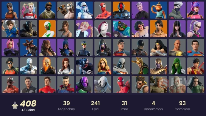 [ALL PLATFORMS]-406 Skin-429 Pickaxes-345 Emotes-Psycho Bandit-Shogun OG-Catwoman-Chun-Li- Aerial Assault Trooper-Renegade Raider-Lara Croft