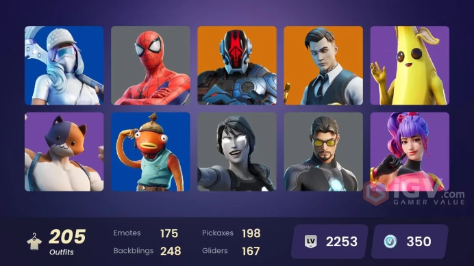 ALL PLATFORMS | 205 Skins | Gold Meowscles | Gold Brutus | Gold Midas | Trilogy | Subzero Cryptic | Point Patroller | Cloud