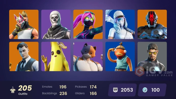 [XBOX/PC/PSN]205 Skins - OG STW - Blue Team Leader - Gold Meowscles - Gold Brutus - Gold Midas - Trilogy - Subzero Cryptic MM84