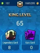 VIP CR LVL 65 | RARE EMOTES | EVO 18 | CARDS LVL14: 111 / LVL15: 30 | EMOTE 102 | WONS 14117 | KT 15 | TROPHY 8387 | SKIN TOWER 22 | INSTANT DEL