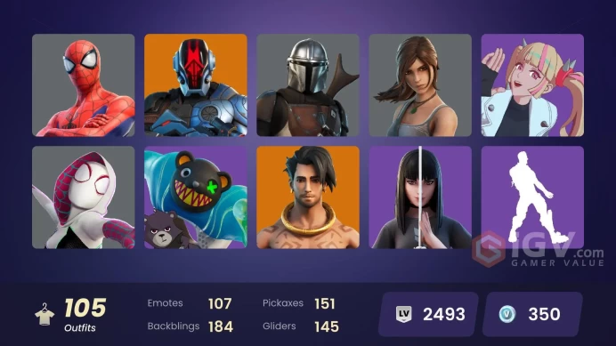 [PC/XBOX/PS] 105 skins | Sir Beurre | Clawz Retro | Ol' Spiky | Shooting Starstaff | Verve | Boogie Down | Neon Man O' War | 3900 VB MB38