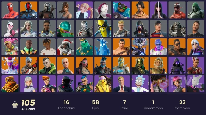 [PC/XBOX/PS] 105 skins | Sir Beurre | Clawz Retro | Ol' Spiky | Shooting Starstaff | Verve | Boogie Down | Neon Man O' War | 3900 VB MB38