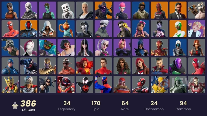 [PSN/XBOX/PC] 387 skins | Renegade Raider | Aerial Assault Trooper | Wildcat | Psycho Bandit | Master Chief | Renee | Arcane Vi | Andre | 0 VB