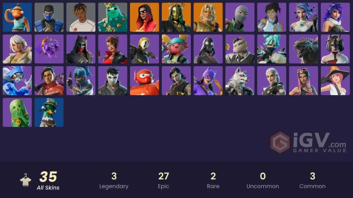 [PSN/XBOX/PC] 35 skins | Hades | Zeus | Joltara | Poseidon | Sub-Zero (MK3) | Hero Baymax | Medusa| Nyanja | Felina | 1-Ball | Artemis | 2500 VB