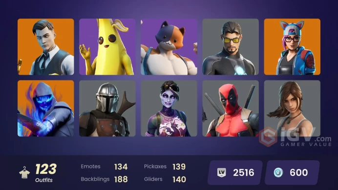 [PSN/XBOX/PC] 123 skins | Gold Brutus | Gold Midas | Joltara | Luxe | Ruin | Predator | Zenith | Hybrid | Fade | Fusion | Era | 600 VB