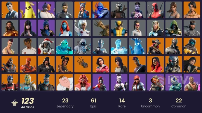[PSN/XBOX/PC] 123 skins | Gold Brutus | Gold Midas | Joltara | Luxe | Ruin | Predator | Zenith | Hybrid | Fade | Fusion | Era | 600 VB