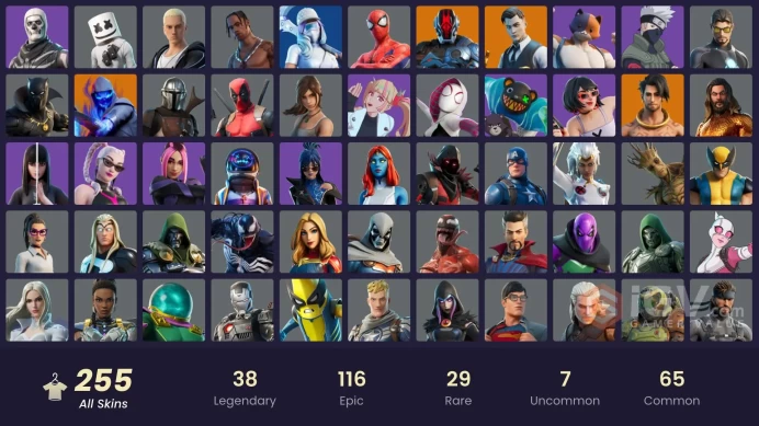[PSN/XBOX/PC] 255 skins | Travis Scott | Astro Jack |Gold Meowscles |Gold Brutus |Gold Midas |Subzero Cryptic |Snake Eyes | Lina Scorch | 950 VB