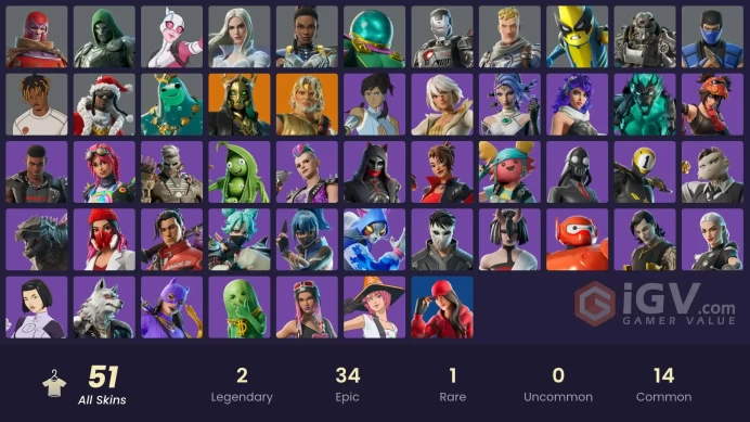 [PSN/XBOX/PC] 51 skins | Hades | Zeus | Poseidon | Shuri | Captain Jones | Gwenpool | War Machine | Doom | Peelverine | Mysterio | 1200 VB