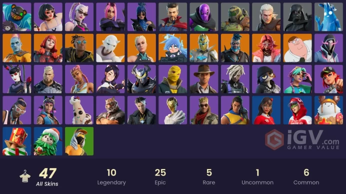 [PSN/XBOX/PC] 47 skins | The Origin | Omegarok | Valeria | Paradigm (Reality-659) | Malik |Peter Griffin | Nezumi |The Imagined | Snap | 1000 VB