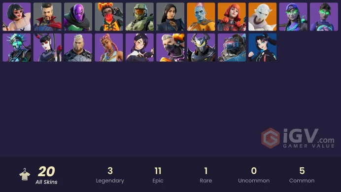12960[PC/PSN]Master Chief (Matte Black)|Snap|The Origin|The Imagined|Doctor Strange|Prowler|Tectonic Komplex|Chica|Skellemint Oro