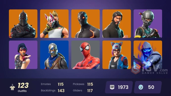 PC/PSN/Xbox/Nintendo 121 skins | Black Knight | Sparkle Specialist | The Reaper | Blue Squire | Royale Knight | Elite Agent | Take The L |