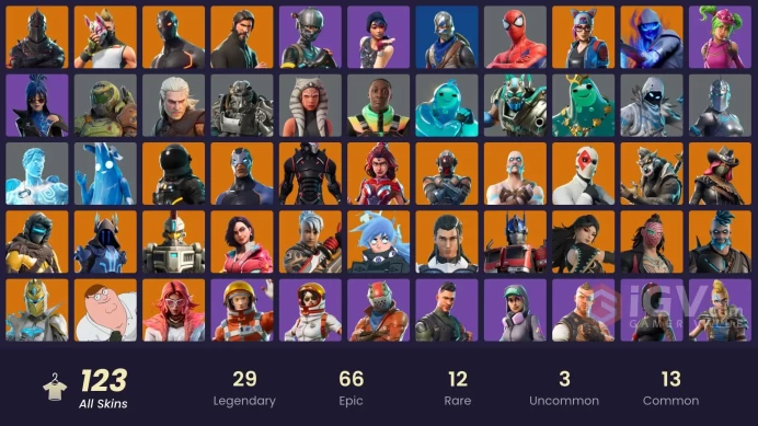 PC/PSN/Xbox/Nintendo 121 skins | Black Knight | Sparkle Specialist | The Reaper | Blue Squire | Royale Knight | Elite Agent | Take The L |