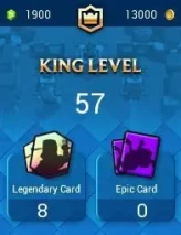VIP CR LVL 57 | EVO 15 | CARDS LVL16: 1 / LVL15: 5 / LVL14: 43 | EMOTE 74 | KT 15 | TROPHY 9617 | NC AVAILABLE | INSTANT DELIVERY