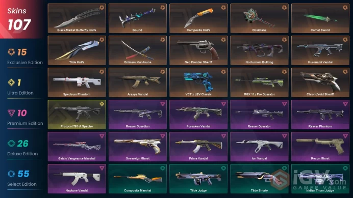 EU-TR / V25:ACT6 PLATINUM 1 / ONIMARU KUNITSUNA / 50000+ VP SPENT / 28 AGENTS / 107 SKINS / CHANGEABLE EMAIL / INSTANT DELIVERY #VIG1/70125K30