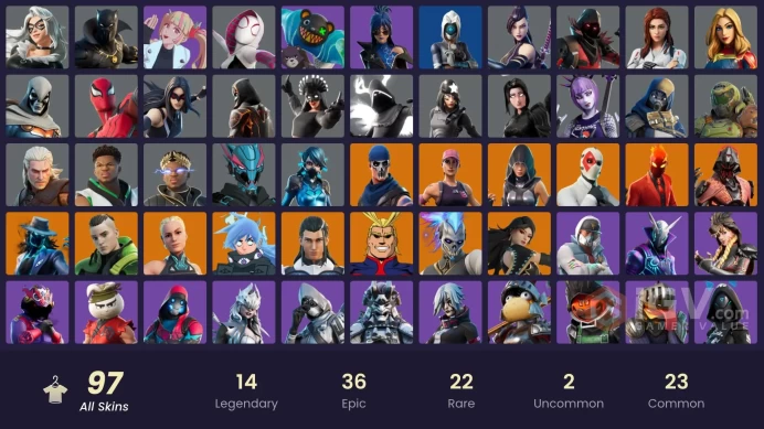 [ALL PLATFORMS]-97 Skin-OG STW-Oppressor-Deadeye-Fate-All Might-Grimoire-Hoplite Giannis-FULL ACCESS-