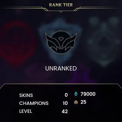 [EUW SERVER] Unranked Smurf Account with 79,000+ Blue Essence | lvl 30 + ◈10 Unranked Games Played◈ FULL ACCESS