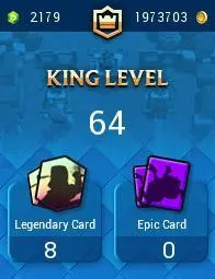 KT 15 | Level 64 |16 Evo Cards |(47 Cards LvL15 || 109Cards LvL14) | 142 Emotes | 12 Tower Skins| Q638