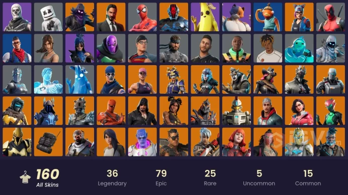 FA - 160 skins | OG STW | WORLD CUP | Cloud Striker | Naruto Uzumaki | Lina Scorch | Clutch | Grind | Point Patroller | Trilogy | Fixer |Prodigy