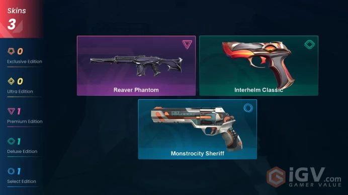 EU | 3 Skins | Reaver Phantom | Monstrocity Sheriff | Interhelm Classic | FULL ACCESS