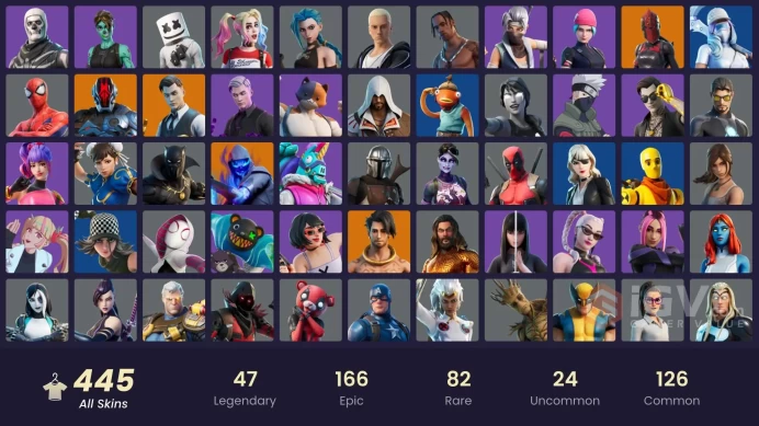 [XBOX/PC] 445 skins | Wildcat | Travis Scott | Arcane Jinx | Chun-Li | Gold Midas | Gold Brutus | Gold Meowscles | Grind | Fixer | 100 VB
