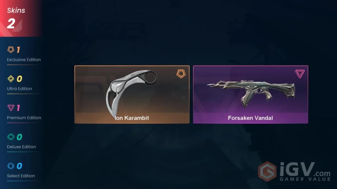 EU-TUR | 2 Skins | Ion Karambit | Forsaken Vandal | FULL ACCESS