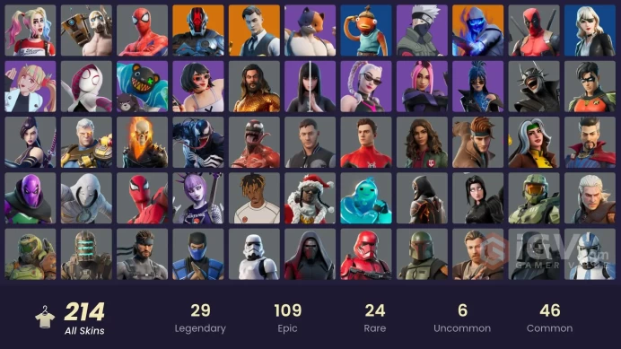 [ALL PLATFORMS]-211 Skin-220 Pickaxes- 182 Emotes-176 Gliders-OG STW-Psycho Bandit-Leviathan-Spider-Man Zero-Harley Quinn-FNCS Champion Seeker