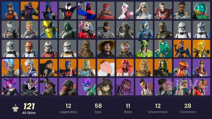 [PSN/XBOX/PC] 121 skins | Renegade Raider | Lina Scorch | Subzero Cryptic | Optimus Prime | Raven | Zeus | Valeria | Era | 200 VB