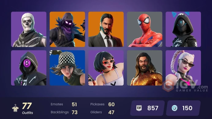 [ALL PLATFORMS]-76 Skin-60K V-B Spend--Dragon Balls-Deadeye-Raven-LeBron James-Skull Trooper-Snake Eyes-Jumpshot-Shady Doggo-FULL ACCESS
