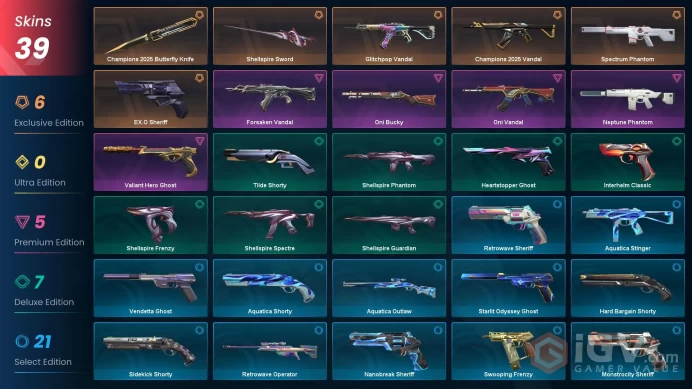 [EU\TURKEY] - SKINS 39 - KNIFE 2 - Champions 2025 Butterfly Knife - Champions 2025 Vandal - FULL ACCESS - INSTANT DELIVERY