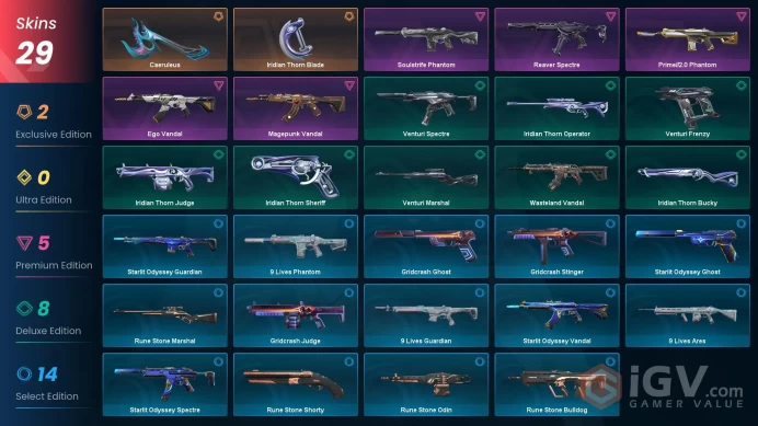 [EU\TURKEY] - SKINS 29 - KNIFE 2 - Caeruleus - Soulstrife Phantom - Magepunk Vandal - FULL ACCESS - INSTANT DELIVERY