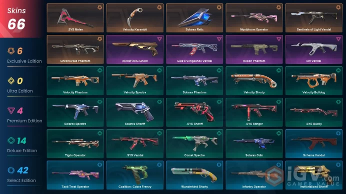 [EU] - SKINS 66 - KNIFE 3 - ChronoVoid Phantom - Solarex Relic - Mystbloom Operator - FULL ACCESS - INSTANT DELIVERY