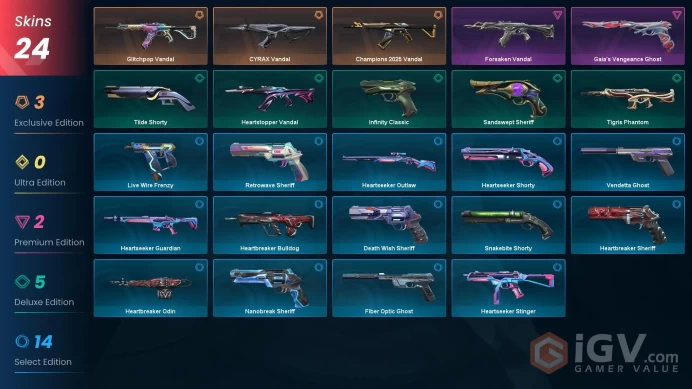 [EU\TURKEY] - SKINS 24 - CYRAX Vandal - Champions 2025 Vandal - Glitchpop Vandal - FULL ACCESS - INSTANT DELIVERY