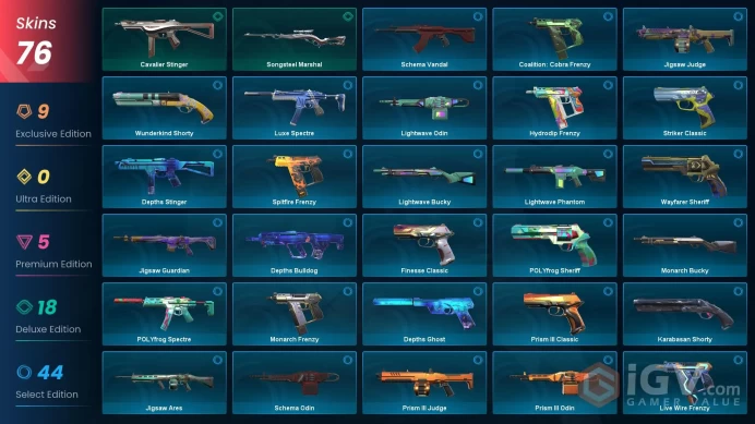 [EU] - SKINS 76 - KNIFE 7 - K/TAC Blade - Cryostasis Impact Drill - Prism III Axe - FULL ACCESS - INSTANT DELIVERY